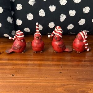 Set of Winter Cardinals Figurines